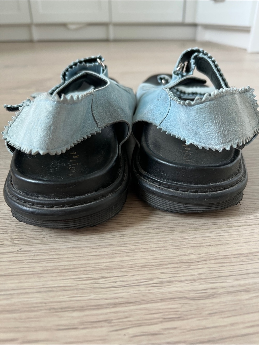 Maguire Suede Light Blue Velcro Sandals - Picture 6 of 7
